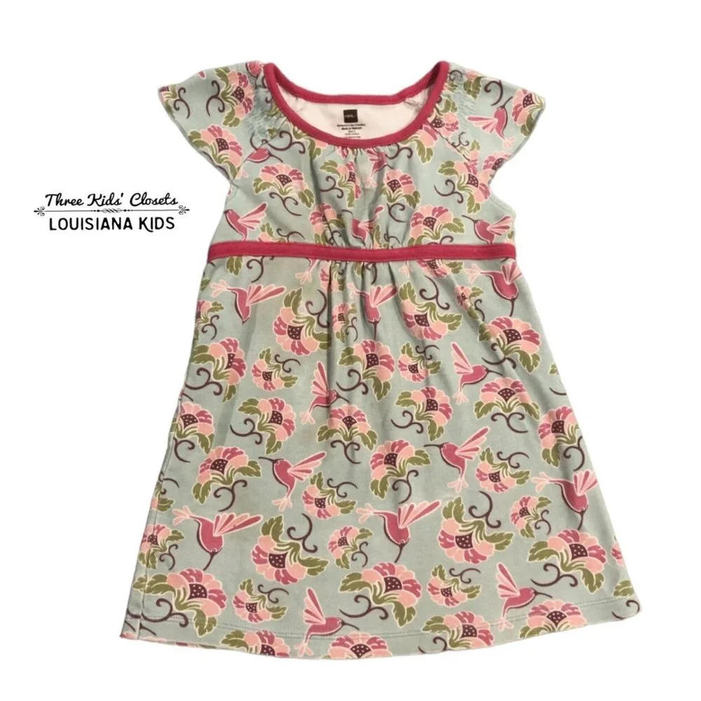 Tea Collection Sz 2 Hummingbird Floral Dress